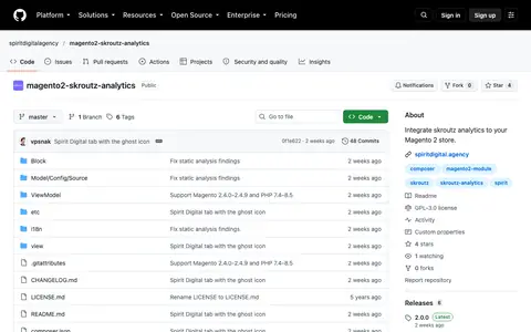 Στιγμιότυπο της σελίδας του magento2-skroutz-analytics