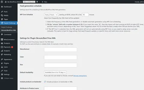 Στιγμιότυπο του XML Feed for Skroutz & BestPrice for WooCommerce από το wp.org